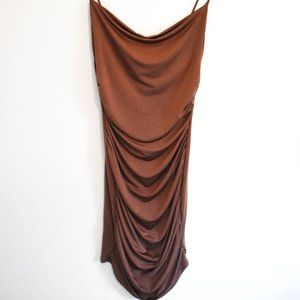 Draping Mocha Dress, Size Small, Never Worn, Tags